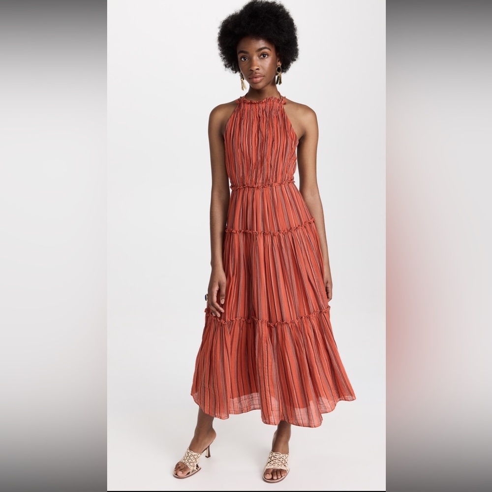 Ulla Johnson Giulietta Dress Porto Red Size 12 NWT! $490 - Picture 2 of 14